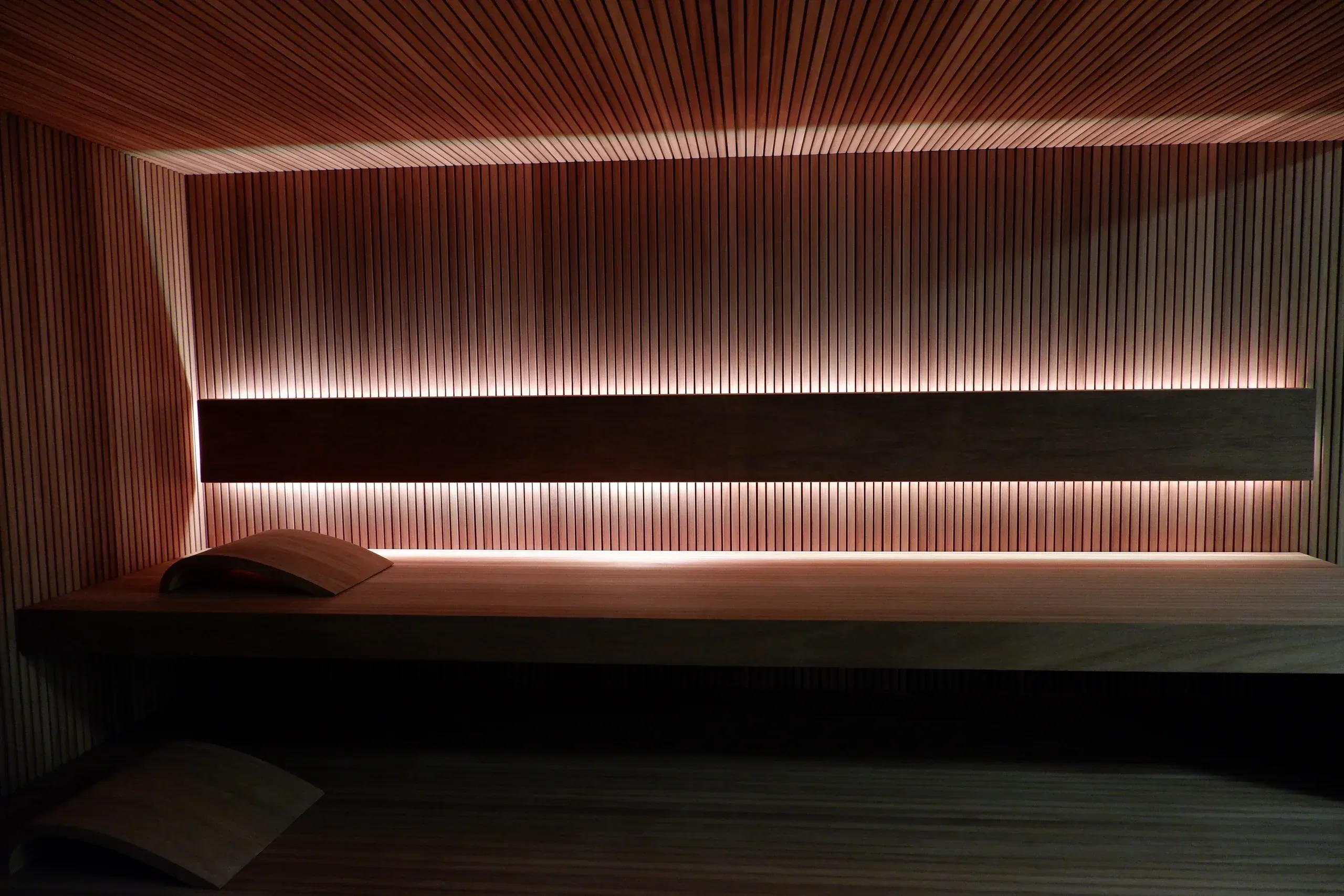 Pro Line sauna interior, architektonická linie